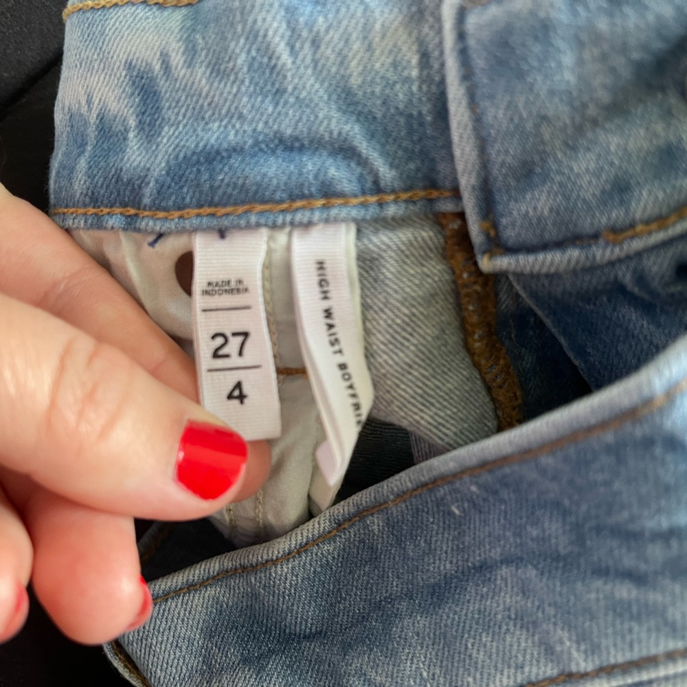 LOFT Blue High-rise Boyfriend Denim Jeans - Picture 4 of 4